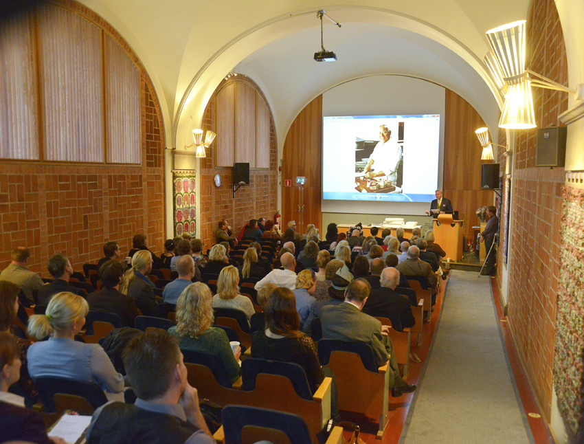 Prisutdelningen i samlingssalen på Nordiska museet