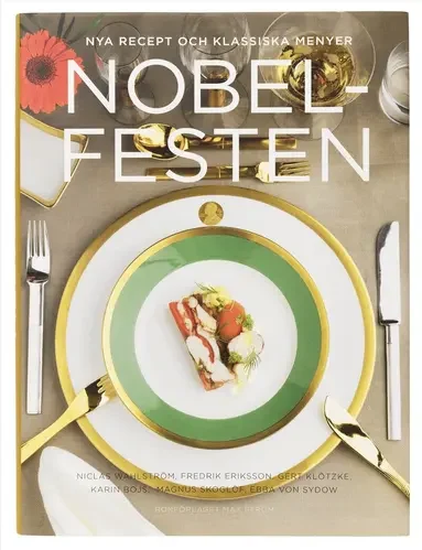 Omslaget till Nobelfesten av Gert Klötzke och Niclas Wahlström m.fl.
